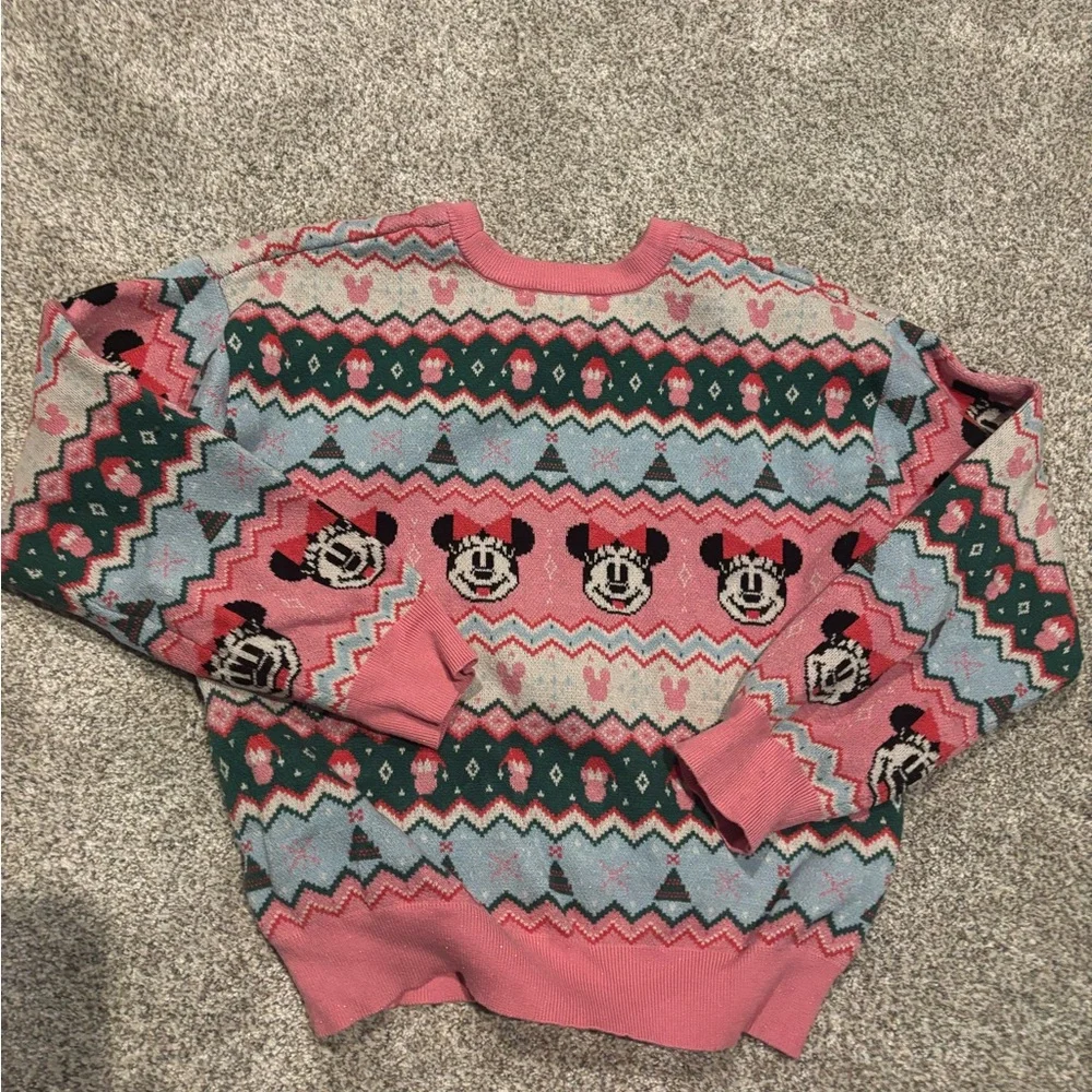 Disney Pink and Blue Mickey Mouse Sweater - Picture 1 of 3
